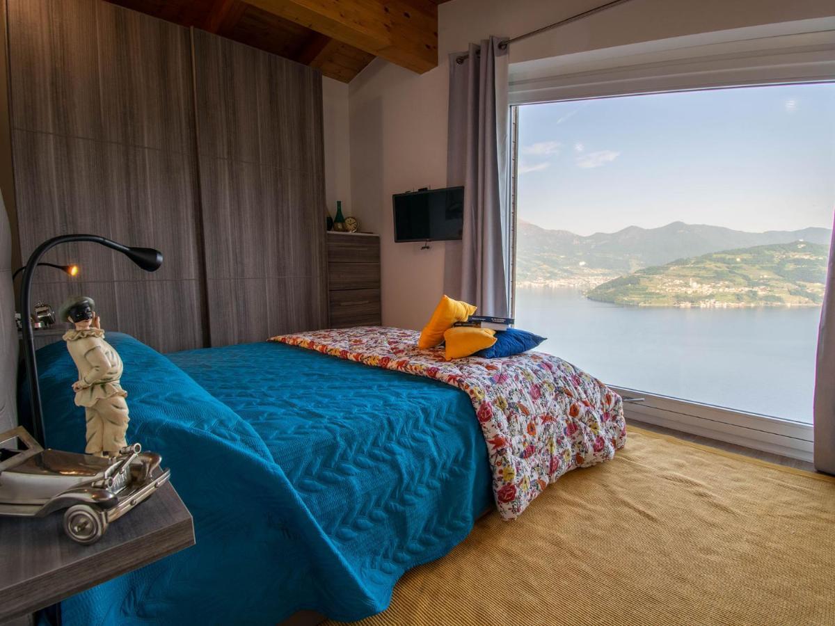 Taormina with garden, swimming pool&lake view Parzanica Zewnętrze zdjęcie